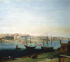 A View of the Town and Fortifications of Valetta